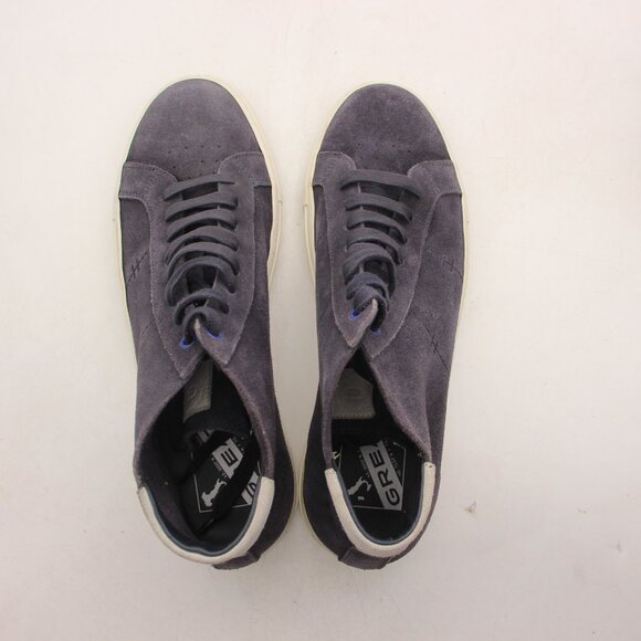 The Royale Greats Brooklyn Men's Size 9 Navy Leather Mid Top Sneakers Italy - Picture 9 of 10